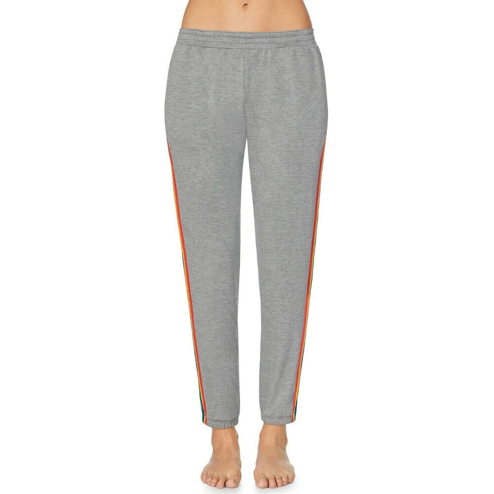Room Service Womens Dark Gray Rainbow Trim Lounge Jogger Pants M/M